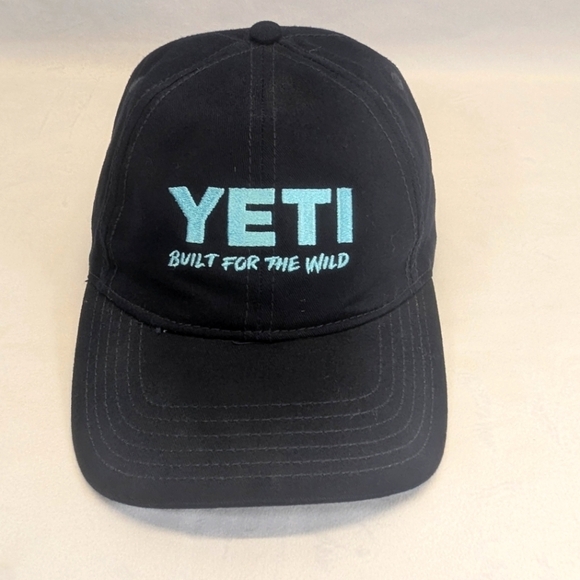 YETI Coolers "Built for the Wild" Strapback Adjustable Blue Ball Cap - Picture 1 of 6